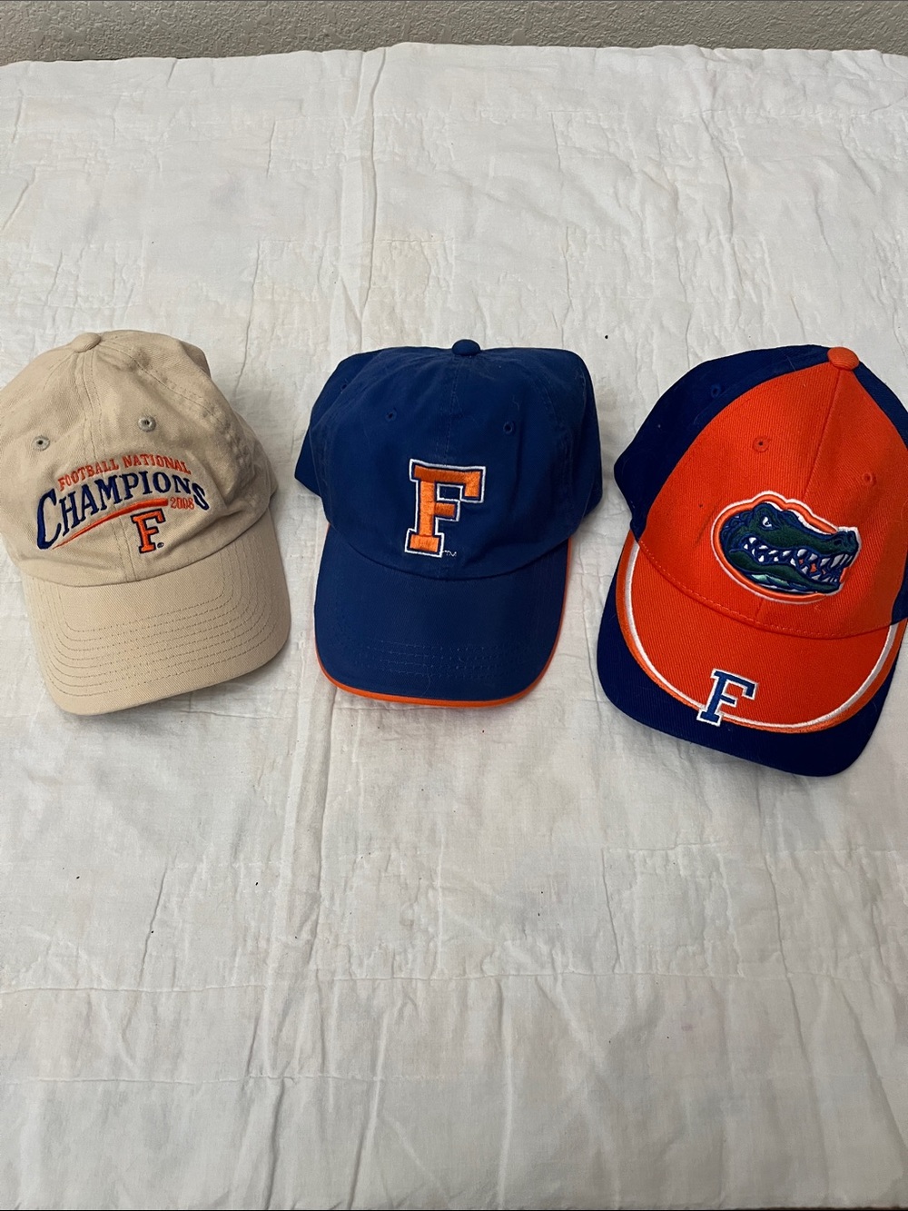 Set of three University of Florida Gators 🐊 baseball caps